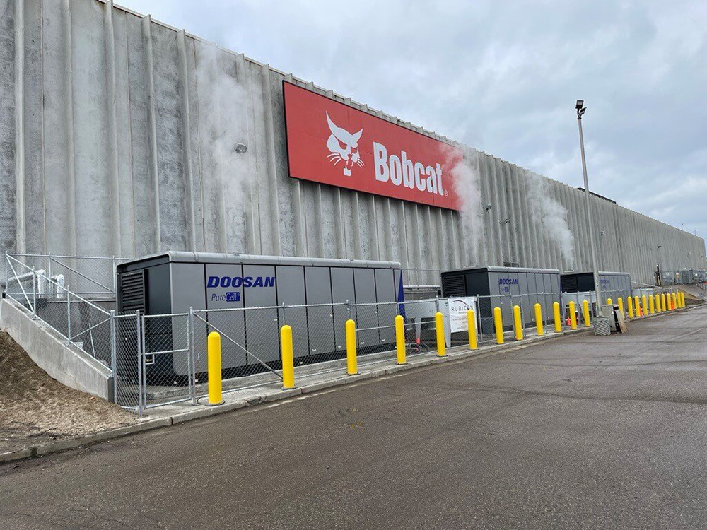 Bobcat Installs Innovative Stationary Fuel Cells from HyAxiom at Two of Its Facilities