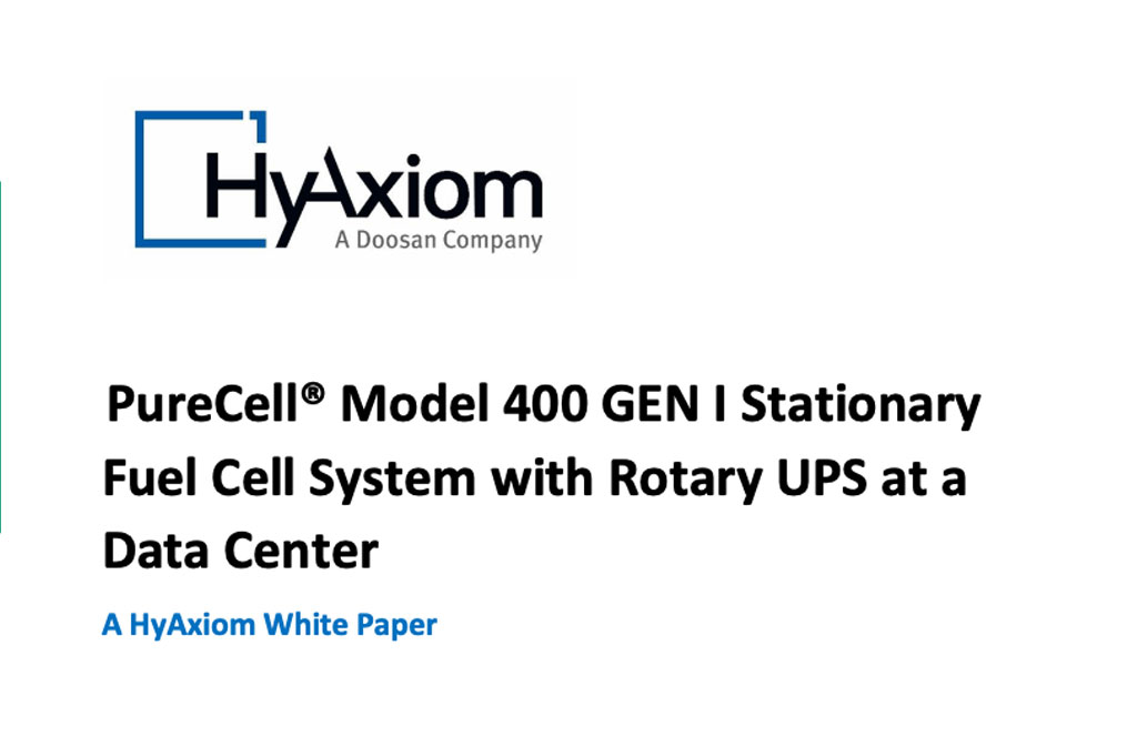 PureCell Model® 400: GEN I Stationary Fuel Cell System with Rotary UPS at a Data Center